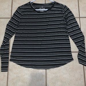 Striped long sleeve.